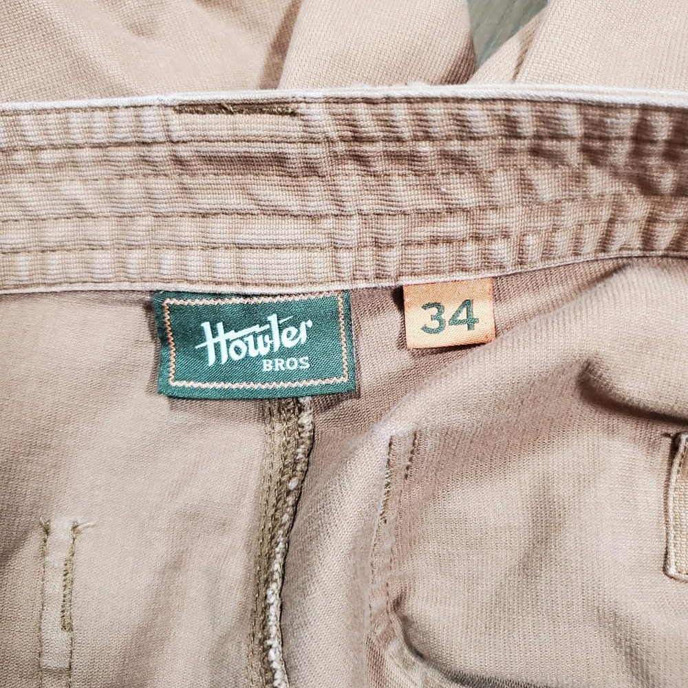 Howler Brothers Clarksville Walk Shorts Men's 34 Tan Utility Outdoors Hiking 8" - Picture 9 of 9